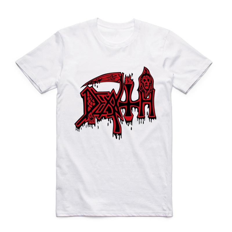 

Asian Size Men And Women Print DEATH Rock Heavy Metal Band Fashion T-shirt Short sleeve O-Neck Polyester T-shirt HCP4016 4XL