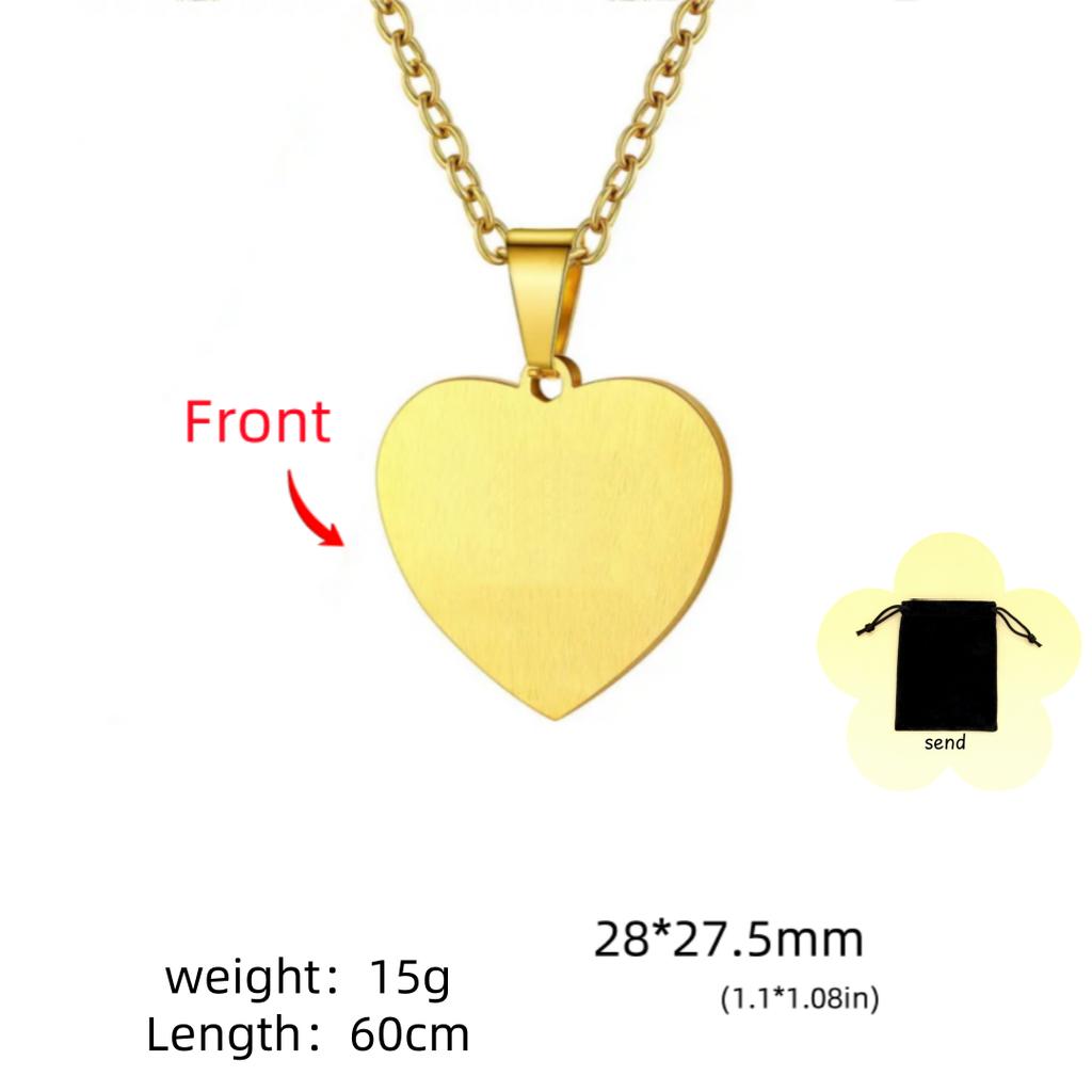 Maßgeschneidertes Porträtfoto Herzförmige Halskette Edelstahl Personalisierter Name Text Liebeshalskette Partner Freund Geschenk