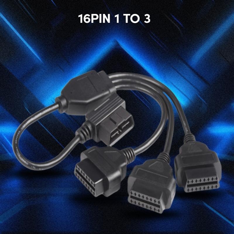 Cablu de prelungire OBD2 pentru automobile Cablu adaptor OBD2 în formă de L Cablu despărțitor în formă de L OBD2 Extindeți-vă portul OBD2 la trei