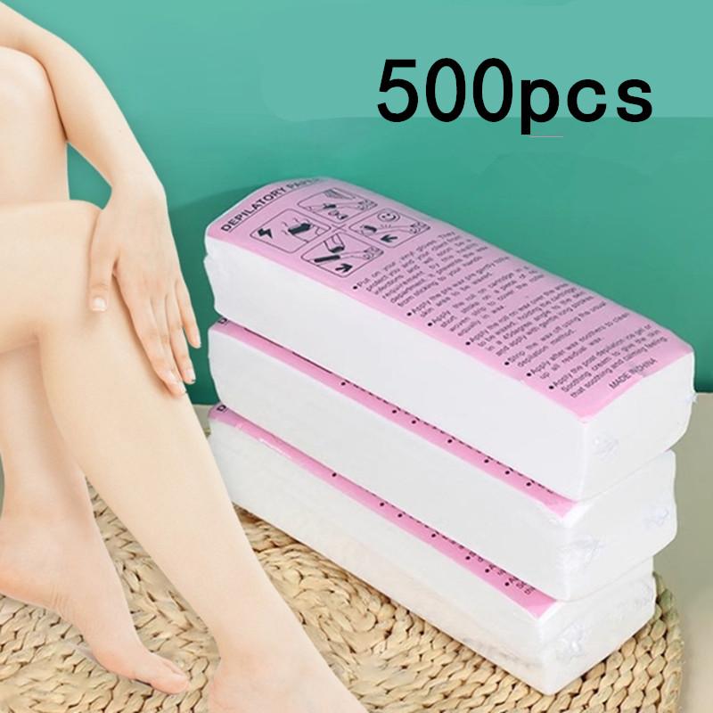 100/200/500PCS Women Men Hair Removal Wax Paper Nonwoven High Quality Body Leg Arm Hair Removal Epilator Wax Strip Paper Roll