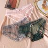 Breathable Sexy Lace Mesh Panties with Bowknot for Women
