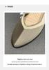 Women's Pointed Toe Flyknit Slip-On Shoes - Low Heel Flat Bottom for Spring/Autumn 2024