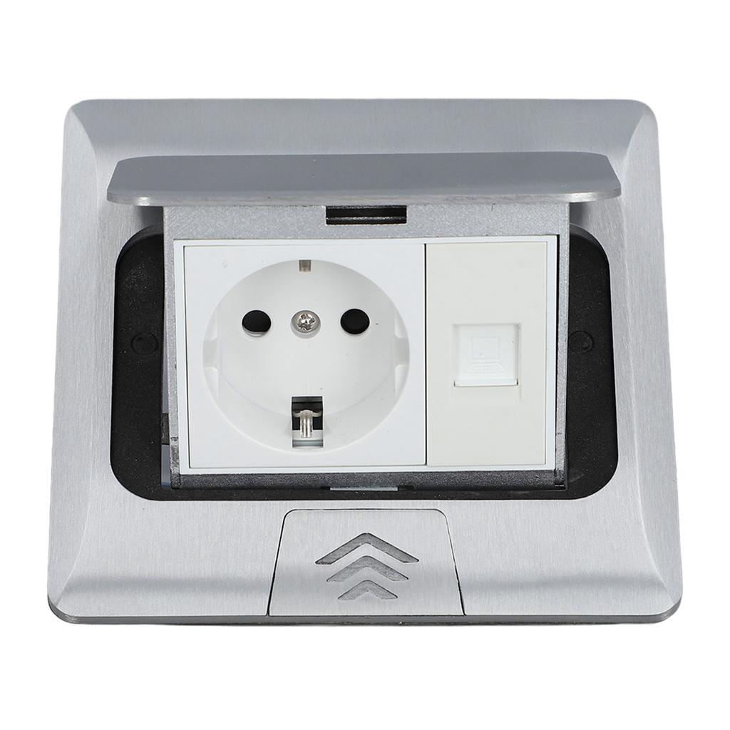 Popup Floor Electrical Outlet Box Professional Recessed Hidden Socket European Style Popup Cover