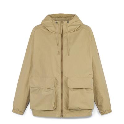 Hooded Outdoor Casual Water-Resistant Long Sleeve Jacket Men Jackets Cane-Yellow A69QFDH4