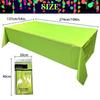 Fluorescent Tablecloth 54 X 108 Inches Glow In The Dark Neon Tablecloth Table Cover Party Decorations Supplies Easy-To-Clean