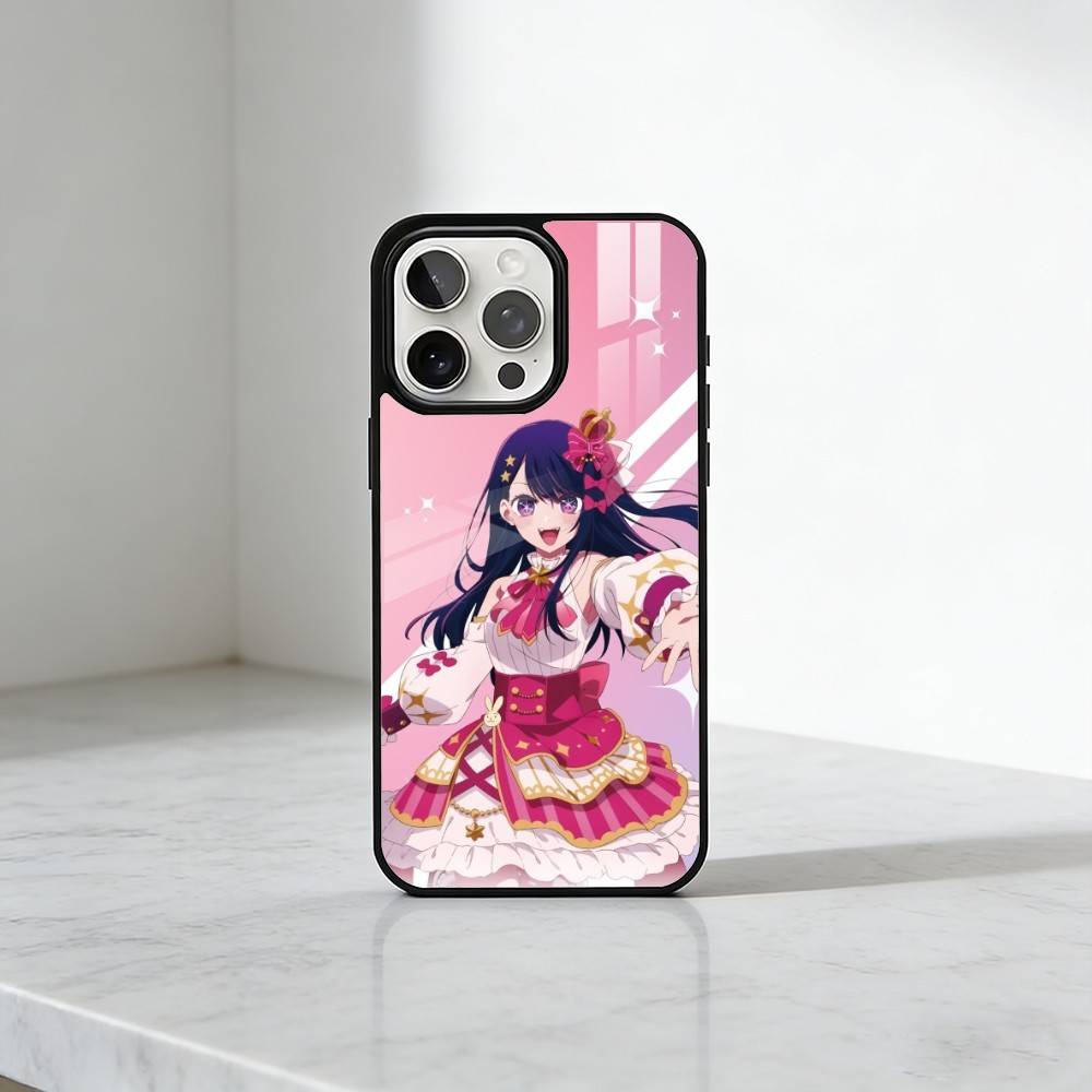 

O-Oshi N-No K-Ko Hoshino Ai Phone Case For iPhone17,16,15,14,13 Plus,Pro Max Magnetic For Magsafe Wireless Charging iPhone17Air