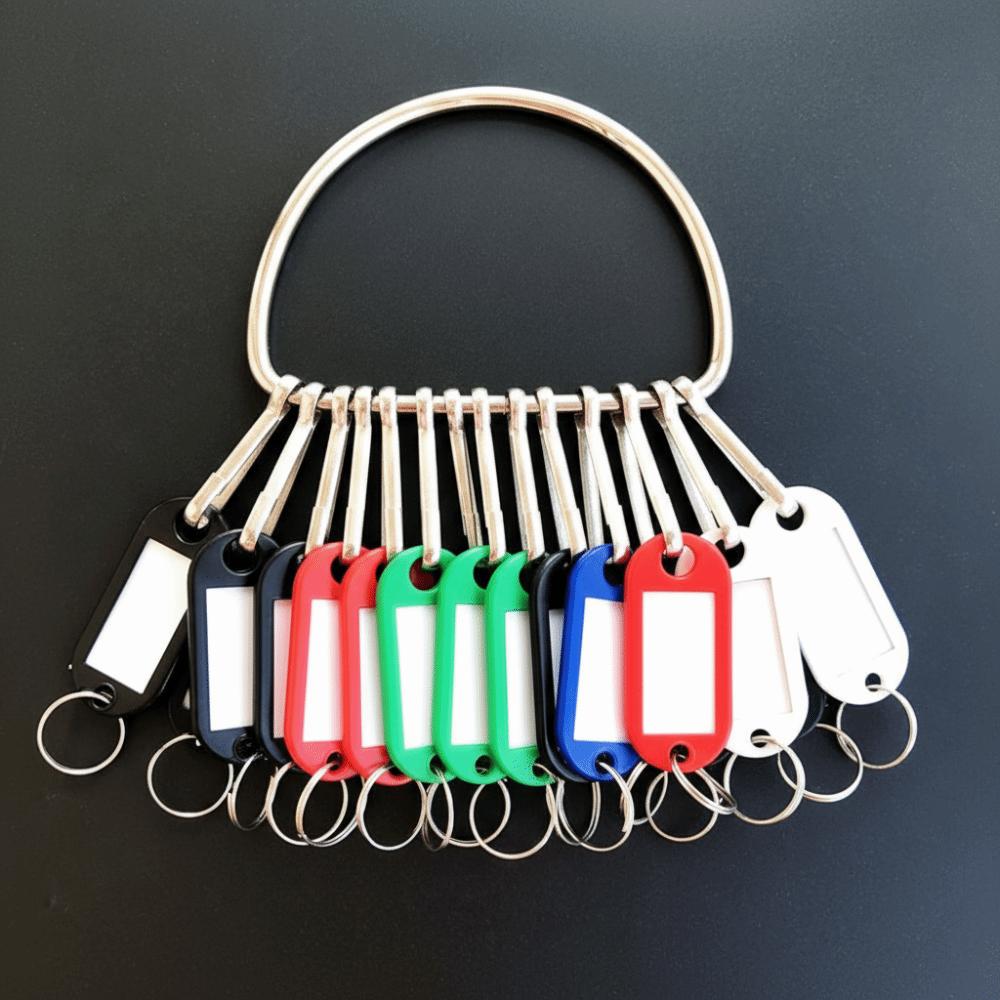 

16/26/36 Pieces Plastic Key Ring Transparent Window Key Chains Key Tags Rental Accessories D-shaped-16 tags