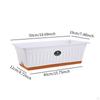 Flower Window Box Vegetable Planter Rectangle 50x19x16cm Windowsill with Drainage Holes for