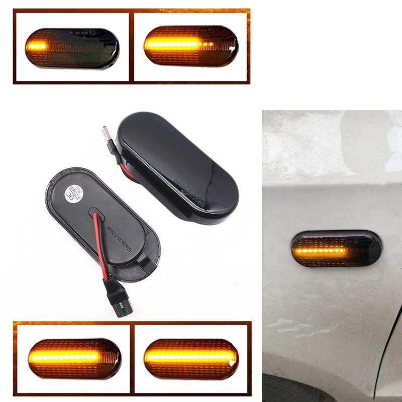 2pieces Dynamic Led Turn Signals Side Marker Light Lamp for VW Volkswagen Bora Golf 3/4 Passat 3B Polo 6N Sharan Vento T5 SEAT