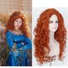 Syntetické Dlouhé Kudrnaté Oranžové Vlasy pro Ženu Vodní Vlna Paruky Ženský Kostým Cosplay Halloweenská Párty Dívčí Paruka Ženy