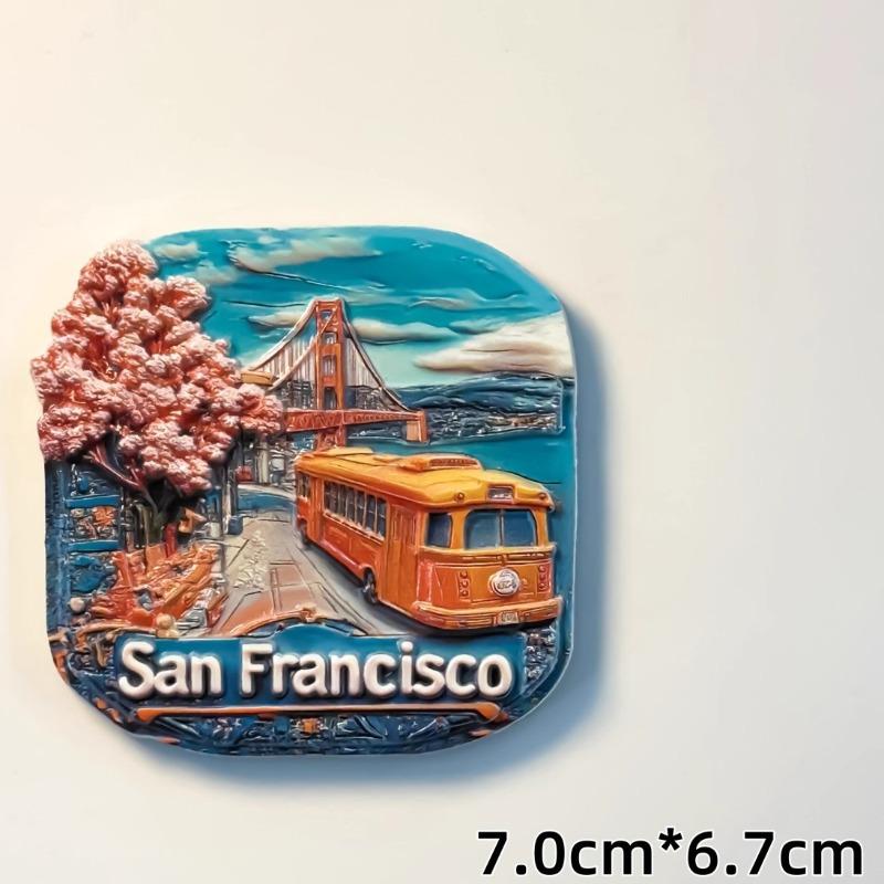 United States Refrigerator Magnets Los Angeles Travel Souvenirs America San Francisco Brooklyn Bridge Fridge Stickers Gifts