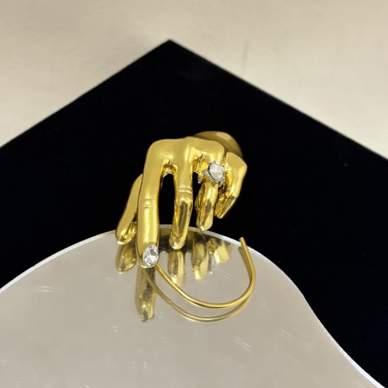 1Pcs Novelty Design Metal Hand Earcuff Dangle Earrings For Women Jewelry Fashion Show Statement Earrings Accessories