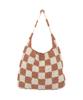 Slowslowly Chex Checkerboard Handmade Crochet Shoulder Bag _ Mandarin