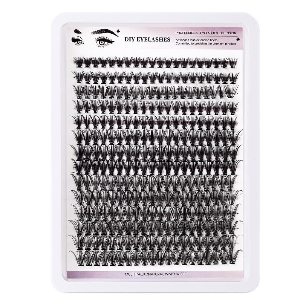 Diy Segmented False Eyelash Set 280 Clusters Large Capacity Dense D Song 30P Single Cluster Of Eyelashes