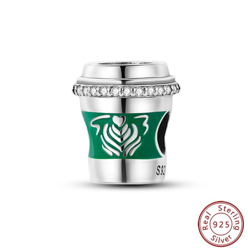 Dessert Afternoon Tea Series Copper Coffee Cake Pizza Fries Sweet Charms Beads 3Mm Diy Fine Jewelry Making