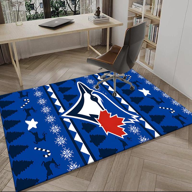 Blue Jays Logo Carpet, Kitchen Rugs, Yoga Mat, Non-Slip Mats, Rug for Bathroom, Living Room bedroom, Camping Rugs Christmas Gift