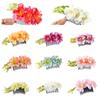 Multicolor Flower Hair Comb Cloth Thai Hair Comb Temperament Hair Accessories  performance clothing