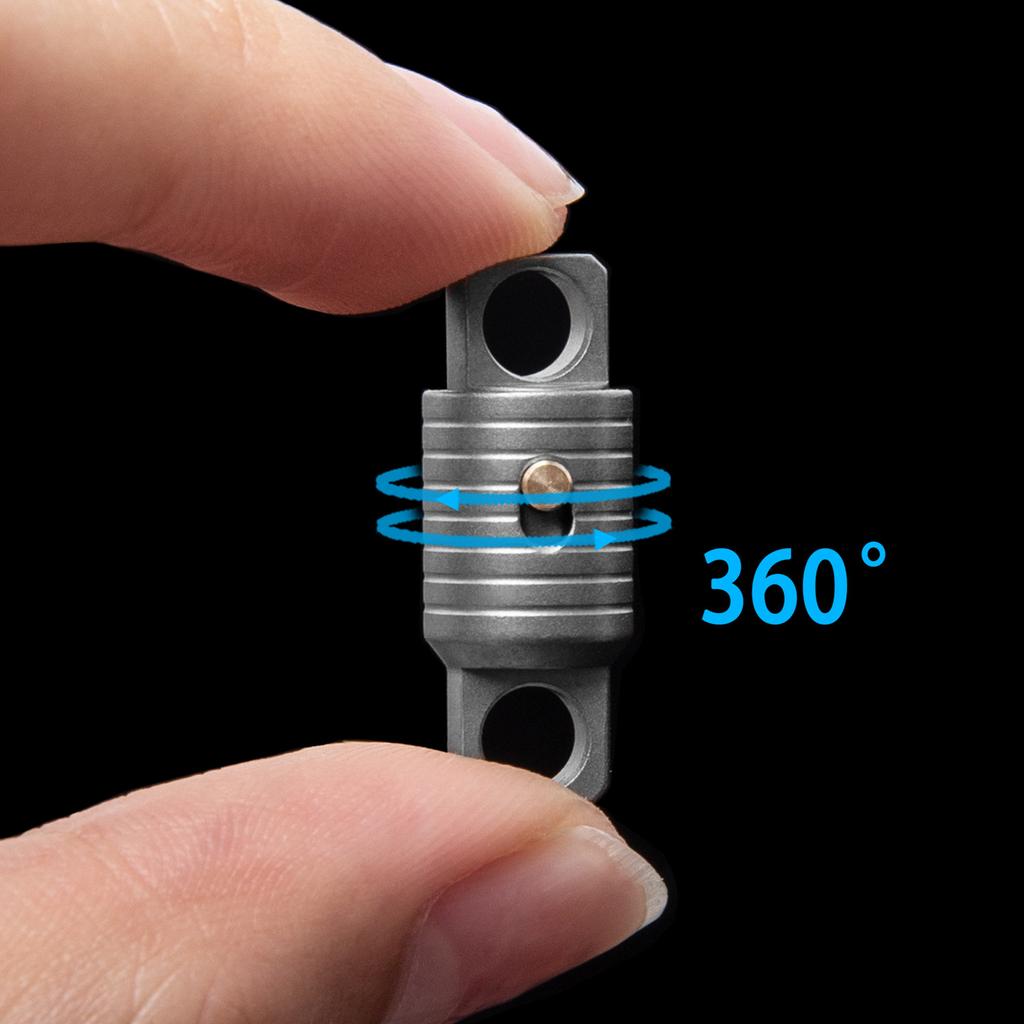 Durable Titaniums Alloy Keychain Accessory With 360 Degree Rotation And Secure Locking Mechanism For Keys