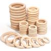 2-20pcs Wooden Rings 15-100mm Grass Tree Natural Wood Circle Rings For DIY Macrame Crafts Jewelry Making Bracelet Necklace Decor