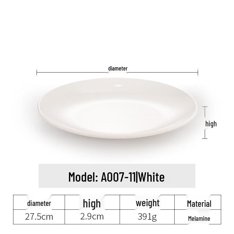 Melamine Imitation Porcelain Round Plate