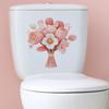 Faux Pink Floral Wall Sticker Self-Adhesive Removable Hallway Bedroom Living Room Dorm Home Decor