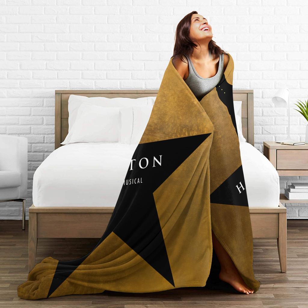 Hamiltons the Musical Blanket Quality Warm Soft Bedding Throws Winter Picnic Couch Chair Funny Bedspread