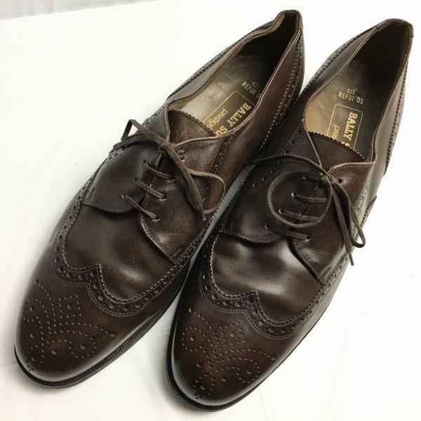 Bally Vintage Suisse Model Größe 12E Weite Passform Budapester Business Schuhe Braun Herren(GEBRAUCHT)