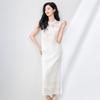 French Niche 100% Linen Lace T-Shirt Vest Top + Exquisite Midi Skirt Set
