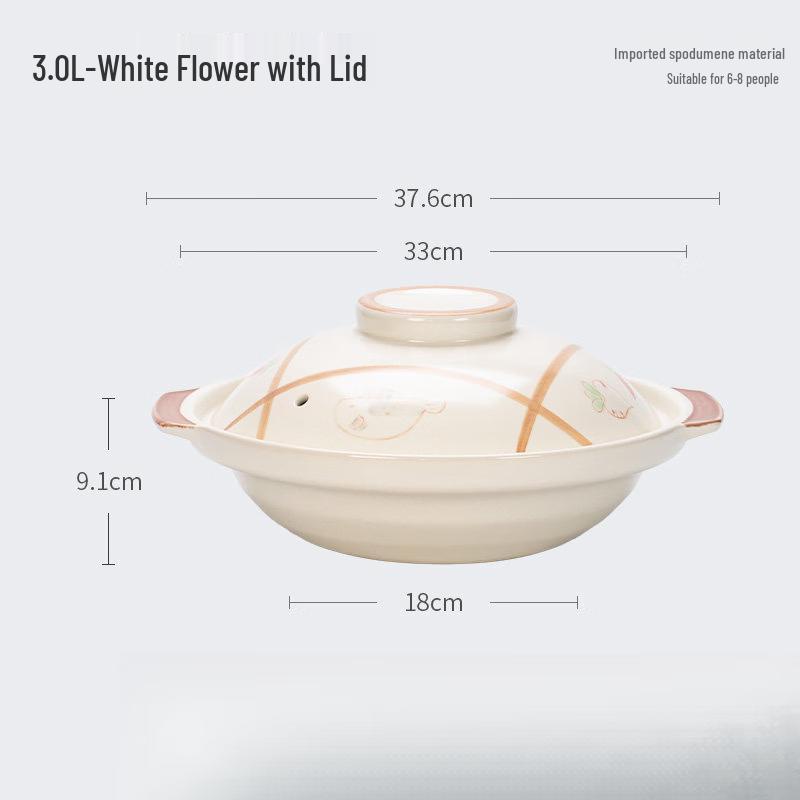 LIEI Commercial Ceramic Casserole Pot