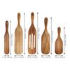 Heat Resistant Sourdough Spurtle Teak Wood Wooden Ladle Skimmer Steak Shovel  Pizza Making