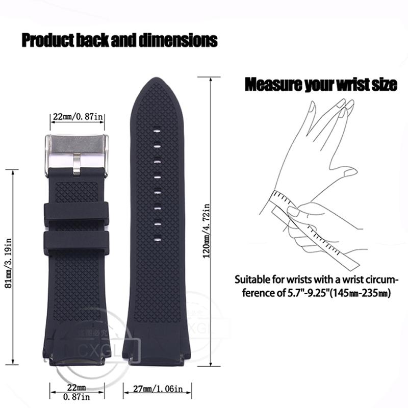Silicone Watch Band Suitable For GUESS W0247G3 W0040G3 W0040G7 Men's Sports Waterproof Rubber Strap Bracelet Watch Accessories