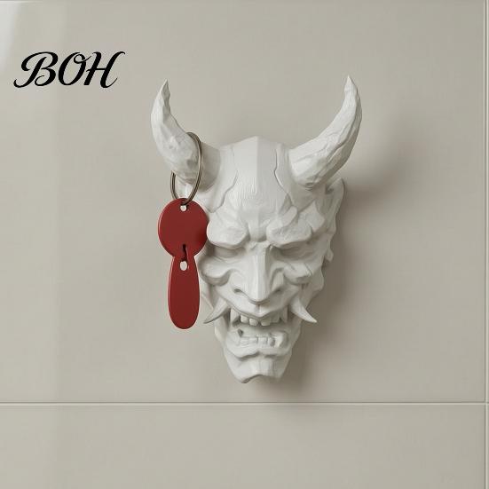 Gancho Durável de PLA Halloween Diabo Sombrio Parede para Chaves Chapéu Bolsa Toalha Roupas, Suporte Organizador Decorativo Gótico de Nicho Vintage Sala de Estar Quarto Banheiro