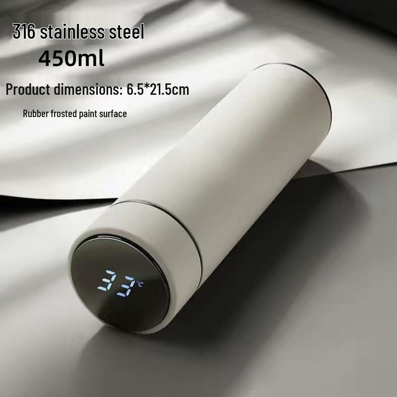 Custom Stainless Steel Thermos with Smart Temperature Display – Insulated Gift Cup 304