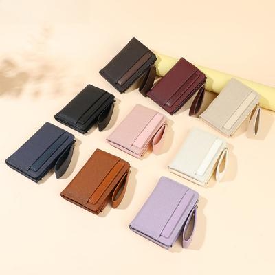 Damen, Geldbörse, Doppelt gefaltet, Mehrere Kartenfächer, Handtasche, Kleine Tasche, Null-Geldbörse
