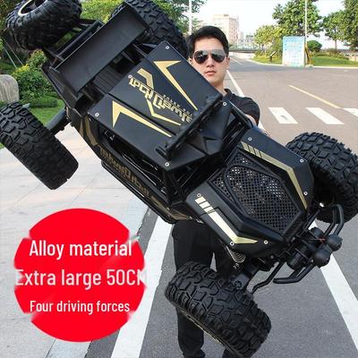 Bardzo Duży 1:1/8 Skala Półmetrowy Stopowy RC 4WD Samochód Zabawka do Wspinaczki Górskiej Off-Road Big Foot