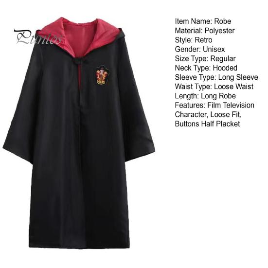 Matching Accessories Robe Fantasy Film Television Character Series Mysterious Style TV Loose Fit Halloween Christmas Costume College Film-inspired