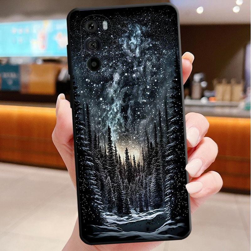 Phone Case For Motorola Edge 50 40 Pro 60 50 40 30 Ultra Neo Fusion Moto G Play G Stylus G Power G Winter Christmas Snowflake