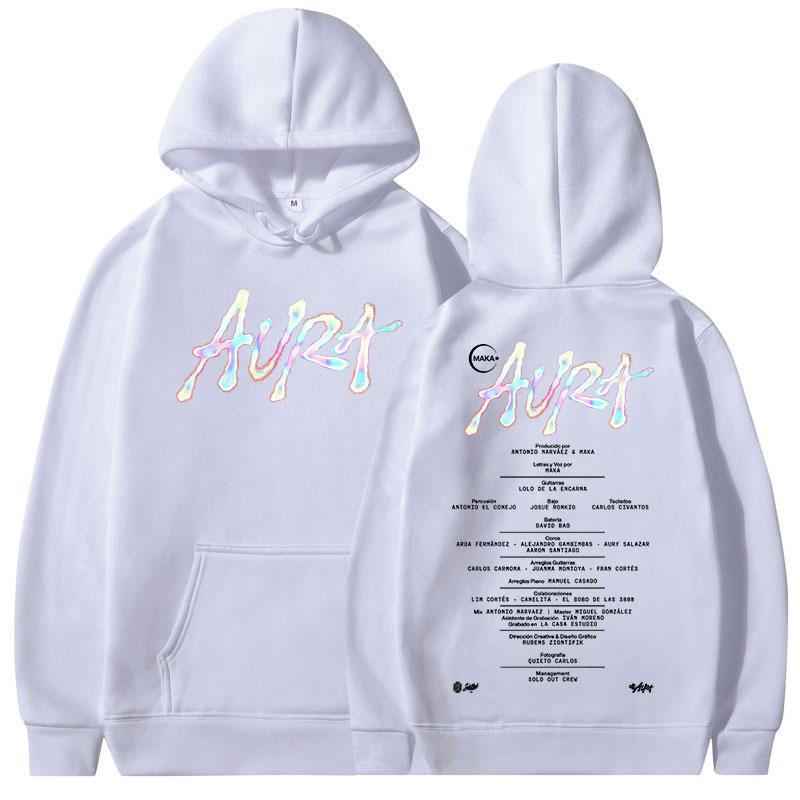 Rapper Maka Aura 2025 Tour Album Hoodies Men's Women Casual Oversized Hooded Sweatshirts Fashion Vintage Long Sleeves Pullovers