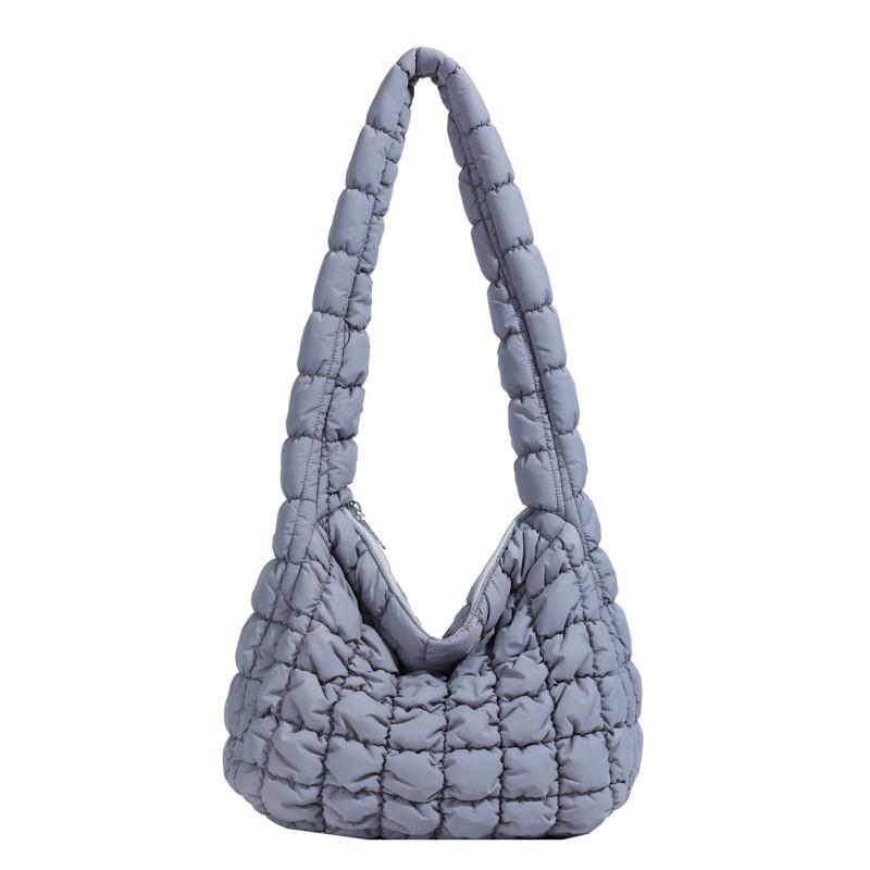 Oxford Cloth Wrinkled Shoulder Bag Large Capacity Tote For Daily Use