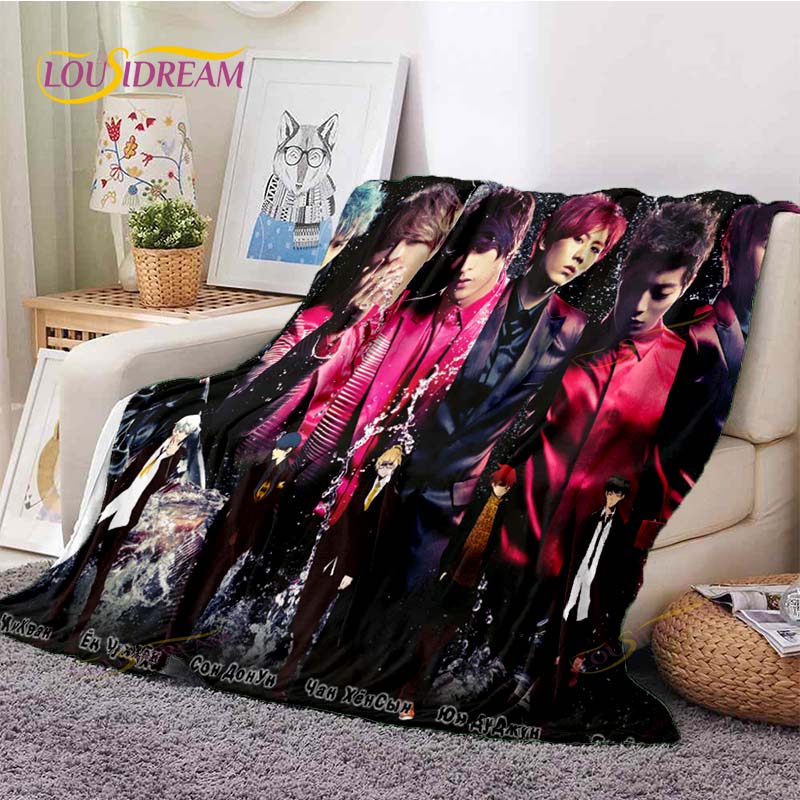 Kpop Bangtan Boys BTS Blanket Couch Quilt Cover Travel Bedding Outlet Throw Blanket Flannel Blanket Bedspread Picnic Blanket