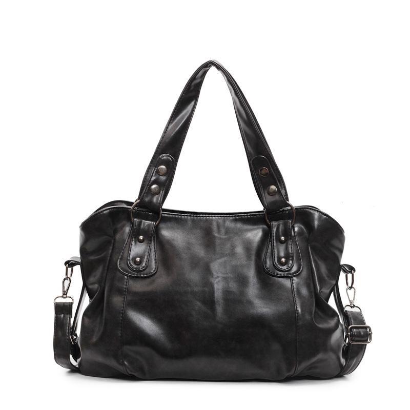 

European and American retro tote bag 2025 early spring new fashion simple personality large capacity leisure commuter shoulder bag темно-серого