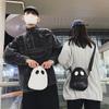 Ghost Funny Shoulder Bag Lovely Fun Devil Fashion Leather Shoulder Bag Small Portable Crossbody Handbags Zipper for Daily Street