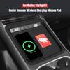 For Wuling Starlight S Car Center Console Wireless Charging Silicone Pad Anti-Slip Central Electric Auto Charger Protective Mat