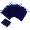 FRCOLOR Jewelry Pouch Drawstring Bag Small 8x10cm Set Accessory Storage Bag Packaging Wrapping Jewelry Storage Small Item Case Navy Blue 50-Piece