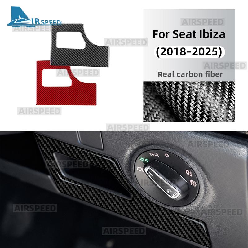 LHD RHD Real Soft Carbon Fiber Sticker Car Fuse Box Interior Trim For Seat Ibiza 6F 2018 2024 2025