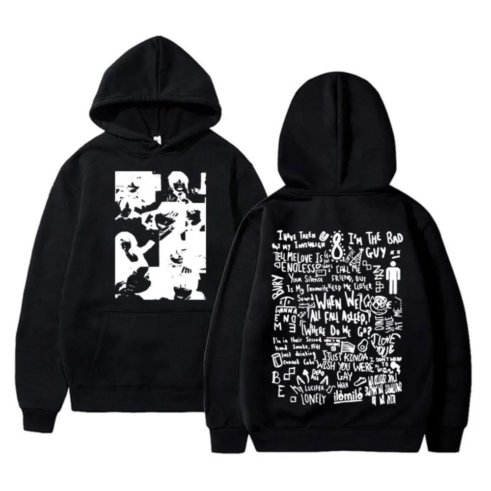 When We All Fall Asleep Where Do We Go Double Sided Graphic Hoodie Men Women Fashion Pullover Men's Oversized Sweatshirt