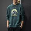 Autumn And Winter Heavy Tie-Dye Washed Men'S Sweater American Trendy Brand Printing Long-Sleeved Autumn Loose Casual Jacket