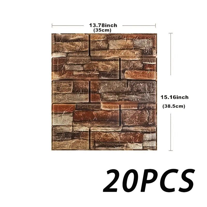 Retro color wallpaper 3D self-adhesive 35X38.5cm living room wall decoration wall sticker