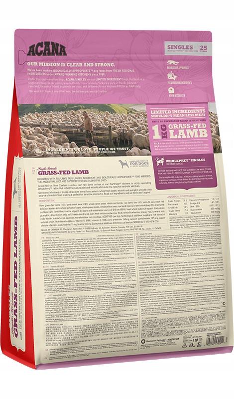 Acana Grass-Fed Lamb Dry Food For Dogs With Allergies 2 1 Pc