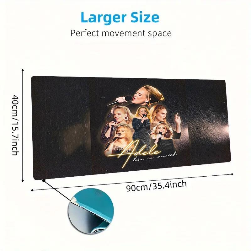 Adele Large Size Mouse Pad Large Gaming Table Cushion Non-slip Laptop Tablet Big Mousepad XXL Mat Mini PC Playmat With Lock edge